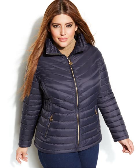 michael kors plus size packable jacket|michael kors puffer jacket packable.